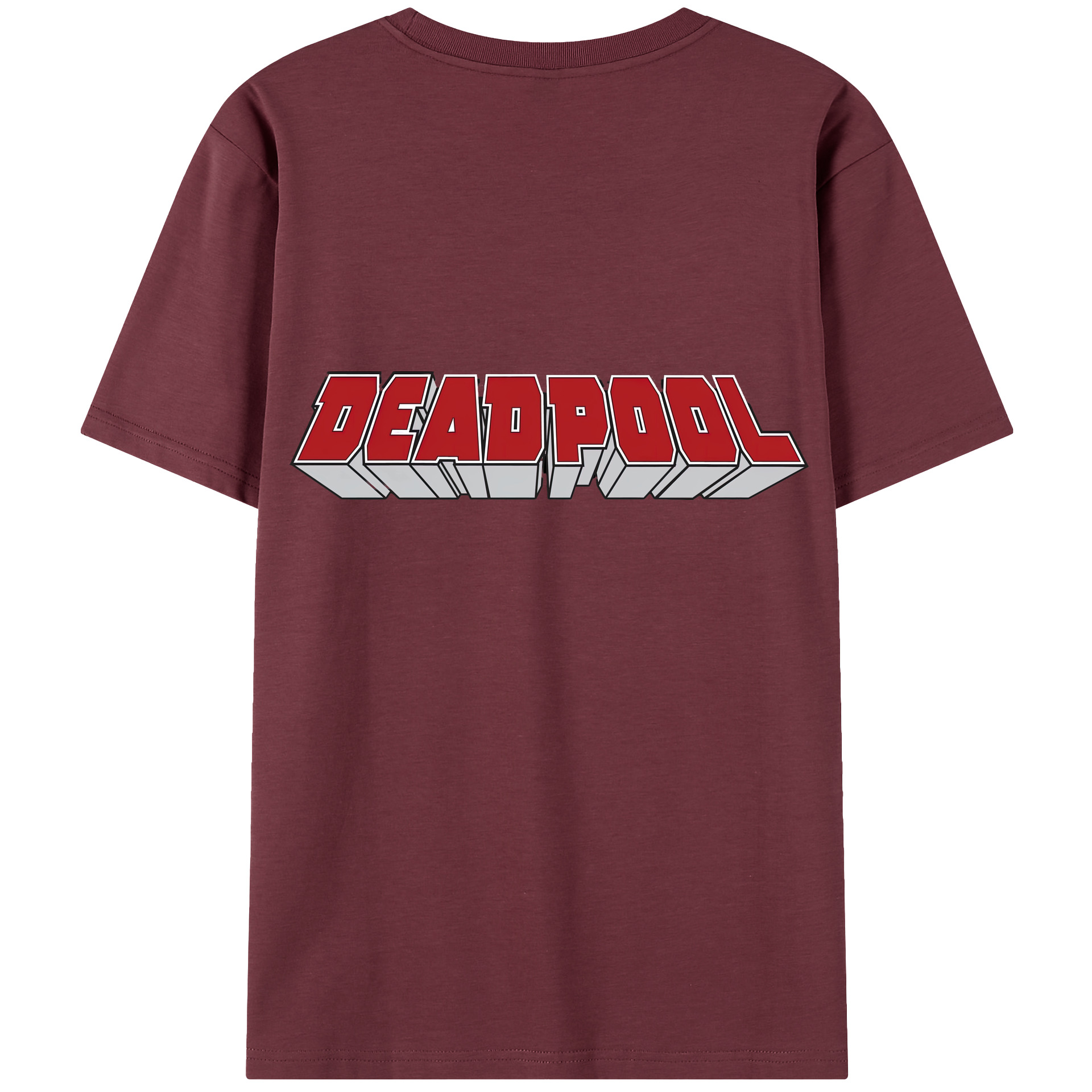 （画像用） Deadpool デッドプール 綿100％半袖Tシャツ（背面プリント）